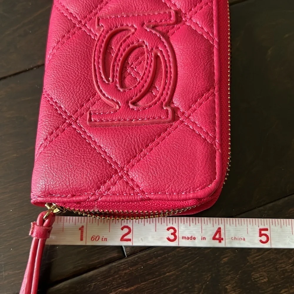 Bebe hot pink wristlet